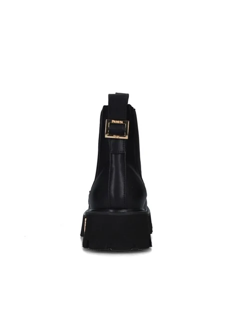 STIVALETTI TACCO BASSO PJ971 DONNA NERO