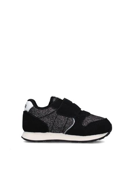 SNEAKERS BASSE ALLY GLITTER TEXTILE  Z45404F BAMBINA NERO