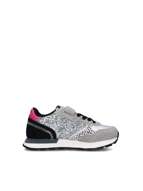 SNEAKERS BASSE ALLY GLITTER  Z45412K BAMBINA ARGENTO