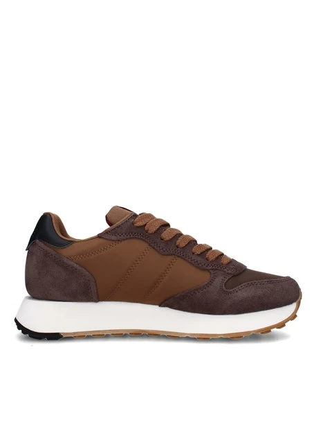 SNEAKERS BASSE JAKI BICOLOR Z45114 UOMO MARRONE