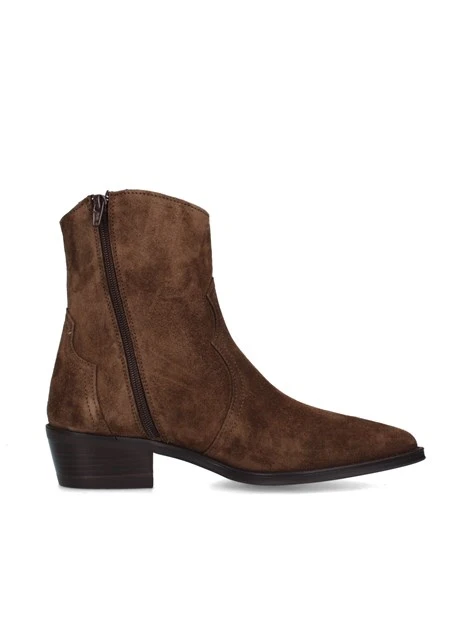 STIVALETTI TACCO BASSO 2548 DONNA MARRONE CHIARO