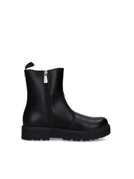 STIVALETTI TACCO BASSO T-383 BAMBINA NERO