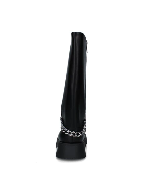 STIVALI TACCO BASSO T-369-W DONNA NERO