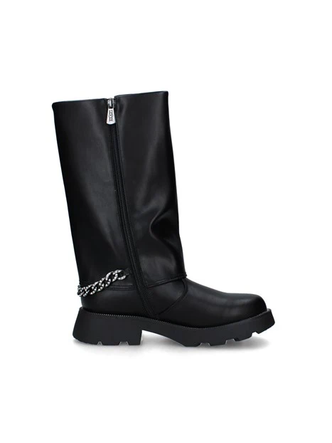 STIVALI TACCO BASSO T-369-W DONNA NERO