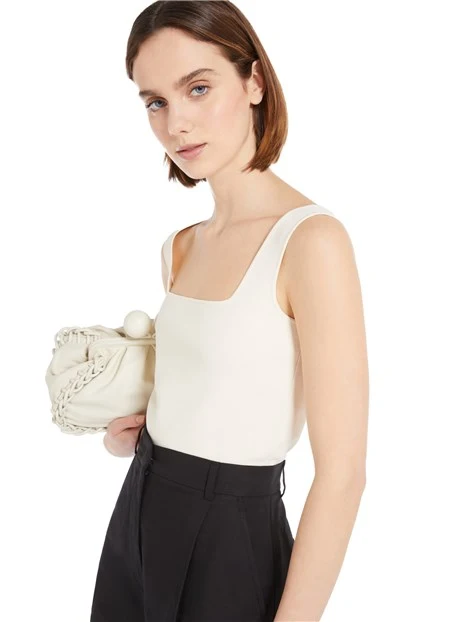 TOP CROP IN VISCOSA DONNA BURRO