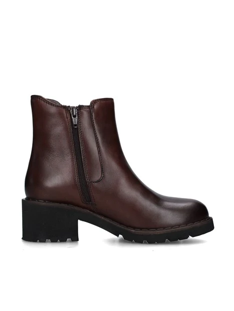 STIVALETTI TACCO BASSO 17121 DONNA MARRONE