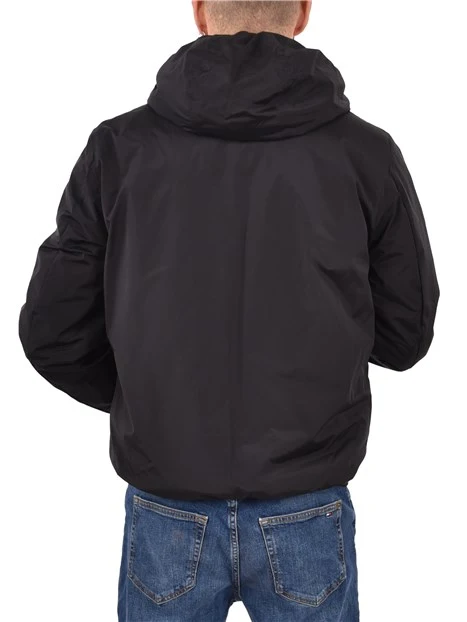PIUMINO CORTO CON ZIP FRONTALE UOMO NERO