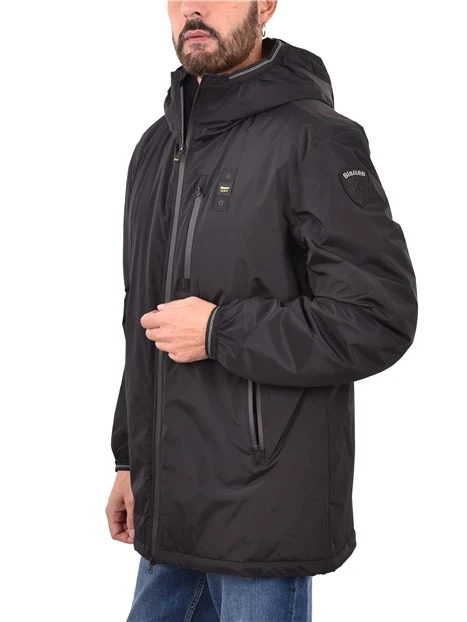 PIUMINO CON TASCHE INTERNE UOMO NERO