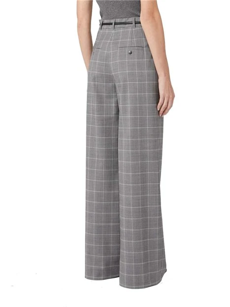 PANTALONI PALAZZO CON TASCHE ALLA FRANCESE DONNA GRIGIO
