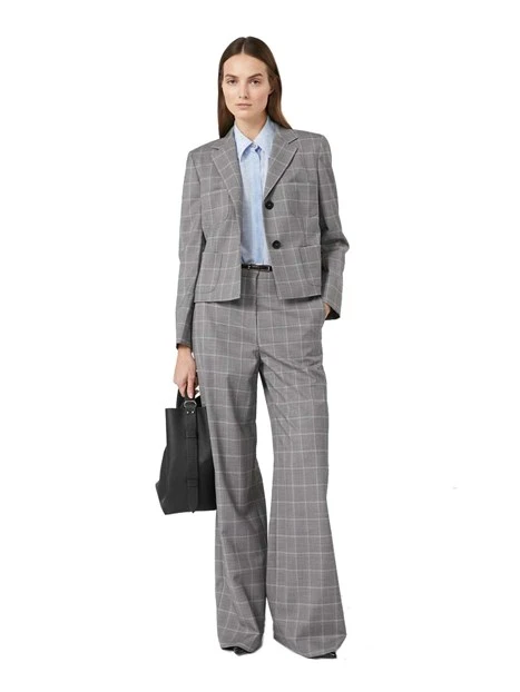PANTALONI PALAZZO CON TASCHE ALLA FRANCESE DONNA GRIGIO