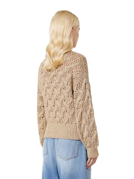 MAGLIA GIROCOLLO IN CORDONETTO DONNA ORO