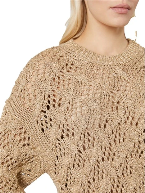 MAGLIA GIROCOLLO IN CORDONETTO DONNA ORO