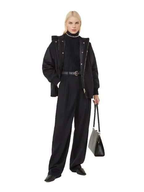 CAPPOTTO CORTO CON INTERNO TRAPUNTATO RIMOVIBILE DONNA BLU