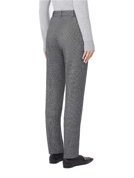 PANTALONI SIGARETTA IN JERSEY CON PIEGA STIRATA DONNA GRIGIO
