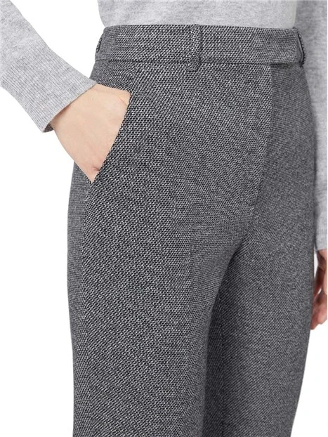 PANTALONI SIGARETTA IN JERSEY CON PIEGA STIRATA DONNA GRIGIO