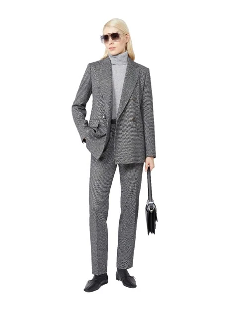 BLAZER DOPPIOPETTO IN JERSEY DONNA GRIGIO