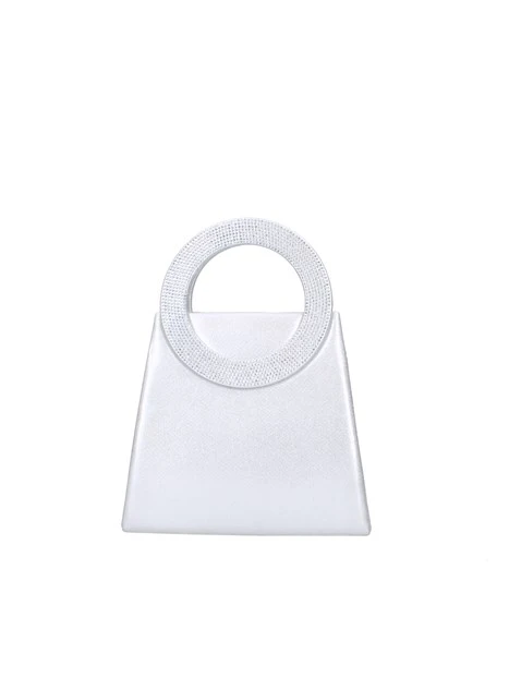 POCHETTE  TOTE METALIZADO DETALLE STRASS DONNA ARGENTO