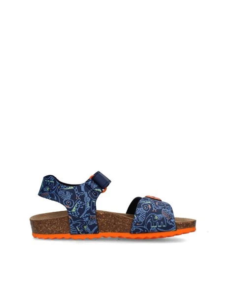SANDALI BASSI J028LB06A54 GHITA BAMBINO BLU