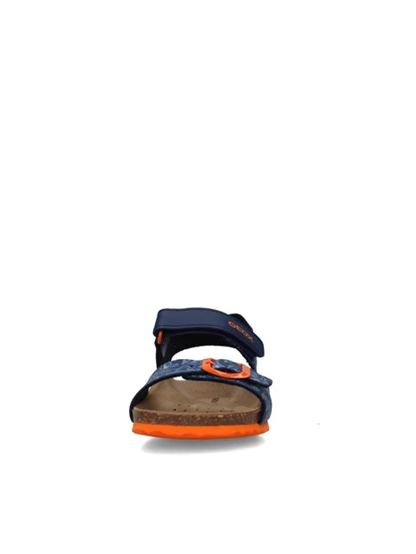 SANDALI BASSI J028LB06A54 GHITA BAMBINO BLU