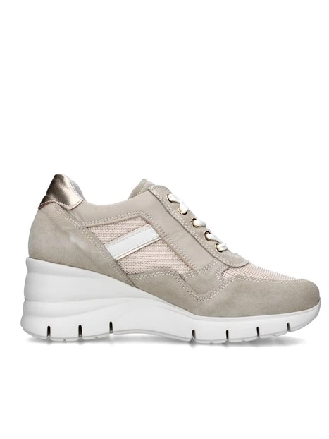 SNEAKERS PLATFORM E306462D DONNA AVORIO BEIGE