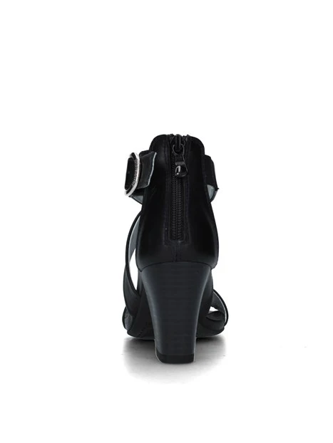 SANDALI TACCO ALTO E410380D DONNA NERO