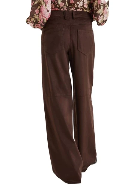PANTALONE IN JERSEY AVERSA DONNA MARRONE
