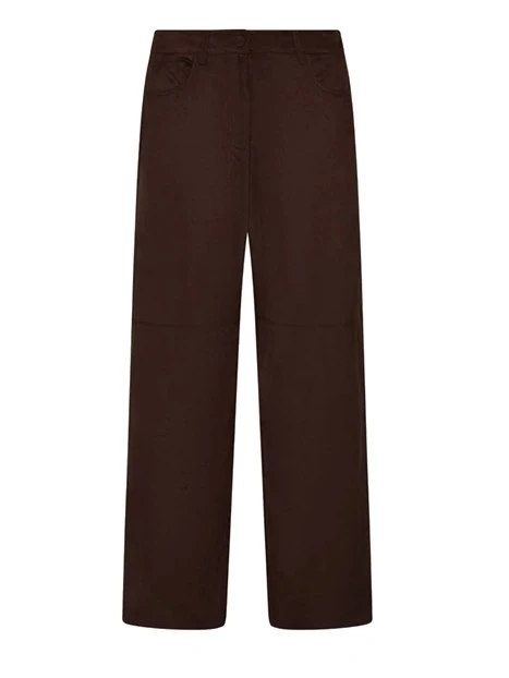 PANTALONE IN JERSEY AVERSA DONNA MARRONE