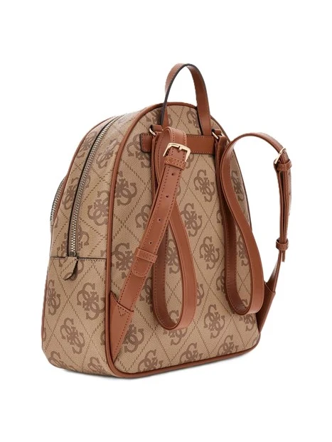 ZAINO IN SIMILPELLE CON STAMPA MONOGRAM E DETTAGLI DORATI DONNA BEIGE