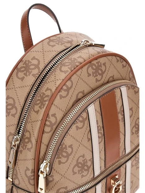 ZAINO IN SIMILPELLE CON STAMPA MONOGRAM E DETTAGLI DORATI DONNA BEIGE