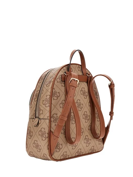 ZAINO PICCOLO CON FASCIA E STAMPA MONOGRAM DONNA BEIGE