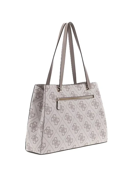 BORSA A SPALLA CON STAMPA MONOGRAM DONNA TORTORA