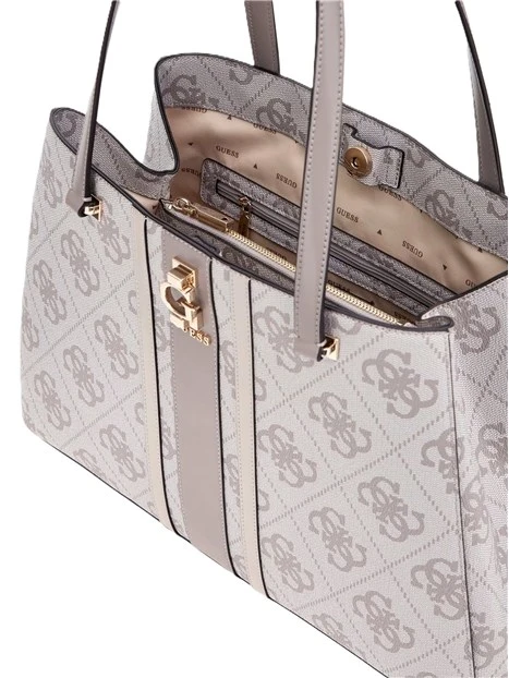 BORSA A SPALLA CON STAMPA MONOGRAM DONNA TORTORA