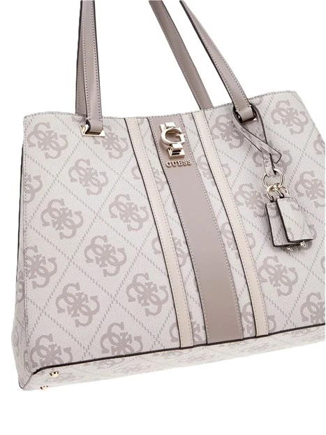 BORSA A SPALLA CON STAMPA MONOGRAM DONNA TORTORA