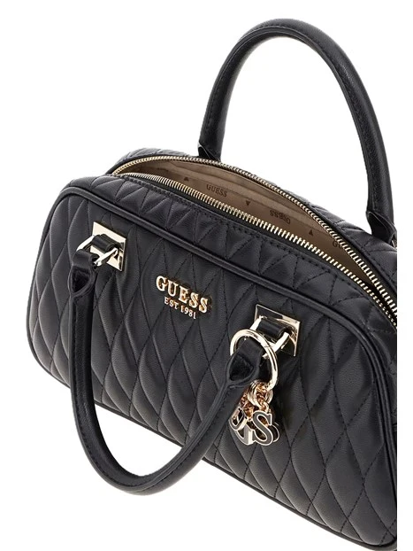 BORSA A MANO IN SIMILPELLE TRAPUNTATA DONNA NERO