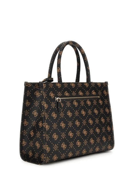 BORSA A MANO CON STAMPA 4G DONNA MARRONE