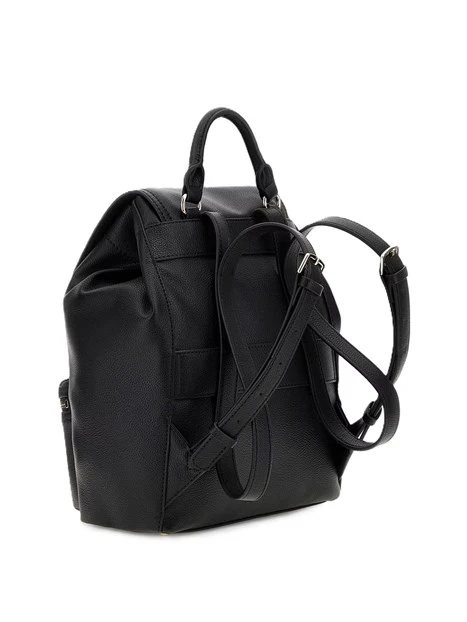 ZAINO IN SIMIPELLE CON DOPPIA TASCA FRONTALE DONNA NERO