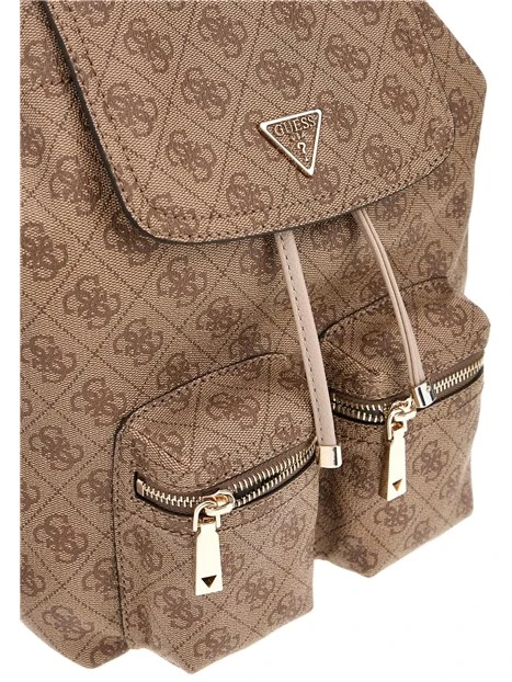 ZAINO IN SIMILPELLE CON COULISSE E DETTAGLI DORATI DONNA BEIGE