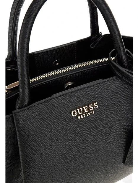 BORSA A MANO GRANDE IN SIMIPELLE CON DOPPIO CHARM DONNA NERO