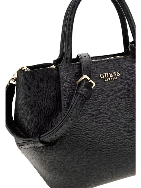 BORSA A MANO GRANDE IN SIMIPELLE CON DOPPIO CHARM DONNA NERO