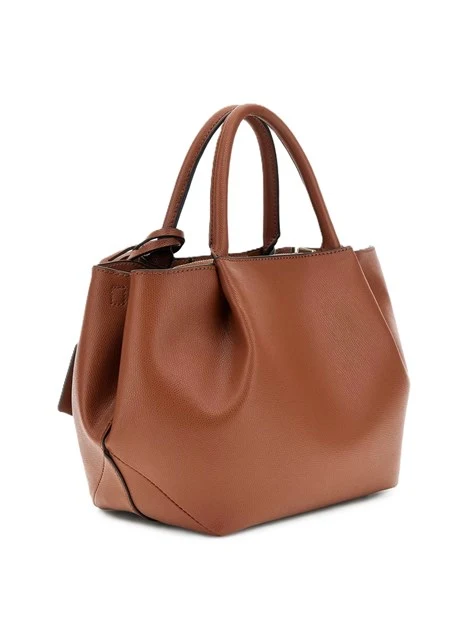 BORSA A MANO GRANDE IN SIMIPELLE CON DOPPIO CHARM DONNA MARRONE