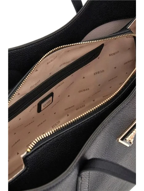 BORSA A SPALLA CON MANICI E CHARM DONNA NERO