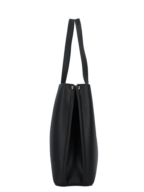 BORSA A SPALLA CON MANICI E CHARM DONNA NERO
