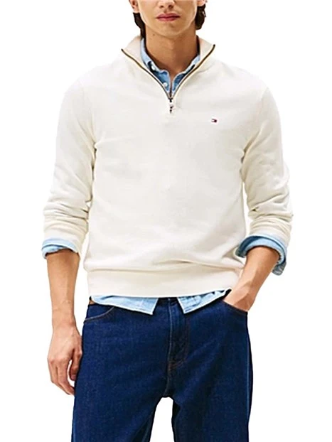 MAGLIA DOLCEVITA CON ZIP UOMO AVORIO