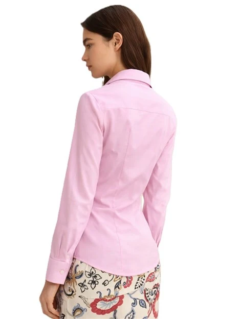 CAMICIA COLLO A CAMICIA E BOTTONI A VISTA DONNA ROSA