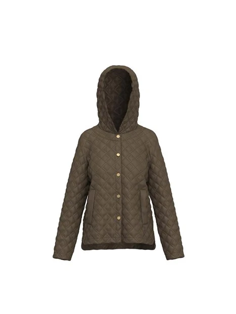 PIUMINO IMBOTTITO CORTO TRAPUNTATO DONNA MARRONE