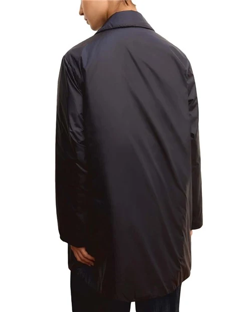 GIACCA IMPERMEABILE COLLO A CAMICIA DONNA BLU