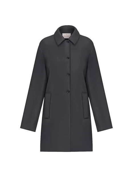 GIACCA IMPERMEABILE COLLO A CAMICIA DONNA BLU