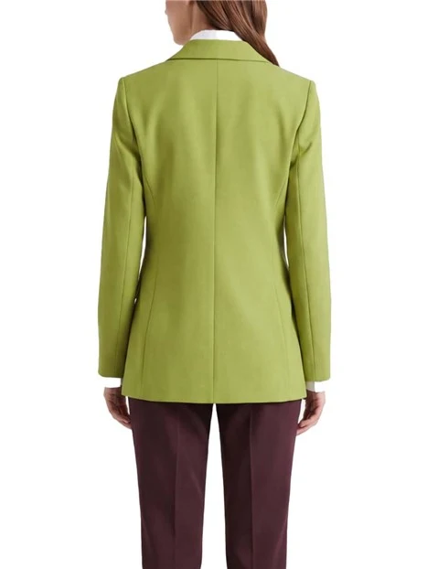 BLAZER DOPPIOPETTO CON TASCHE LATERALI A PATTA DONNE VERDE