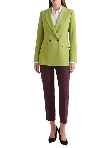 BLAZER DOPPIOPETTO CON TASCHE LATERALI A PATTA DONNE VERDE