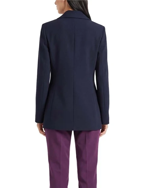 BLAZER DOPPIOPETTO CON TASCHE LATERALI A PATTA DONNE BLU